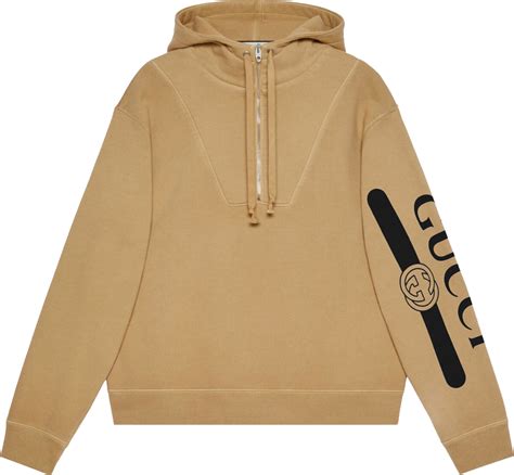 gucci trim tan hoodie.